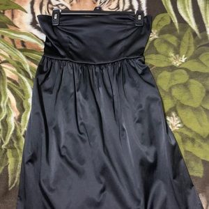 Strapless black dress